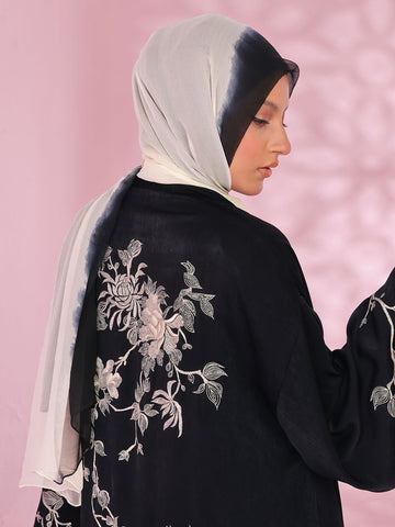 Kiku Charm Ombre Silk Chiffon Scarves